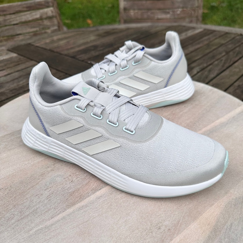 Adidas Women's QT Racer Sport Low Top Running Shoe Grey Mint Q46322 Size 9 - Picture 4 of 10